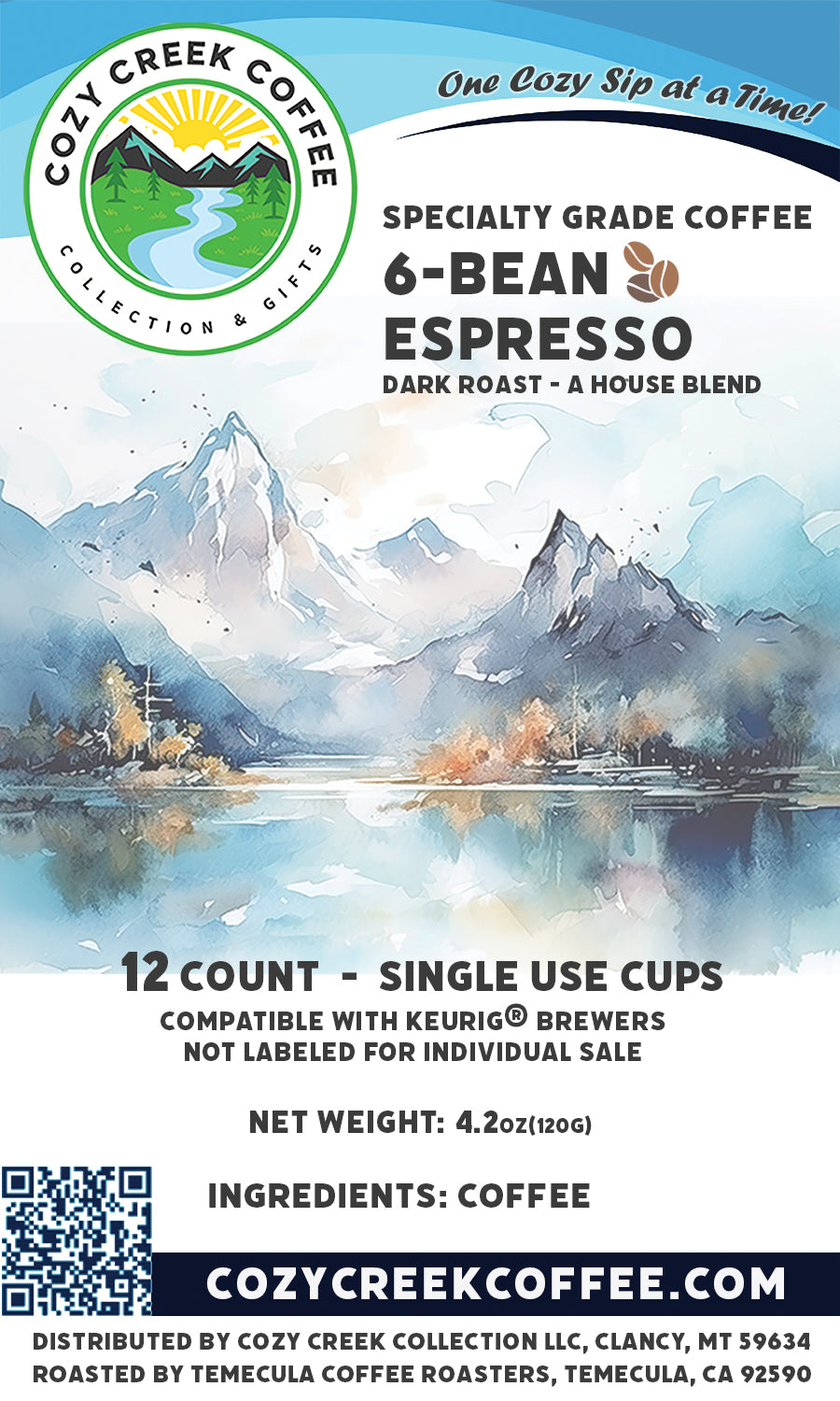 6-Bean Espresso Blend (Single-Use Cups)