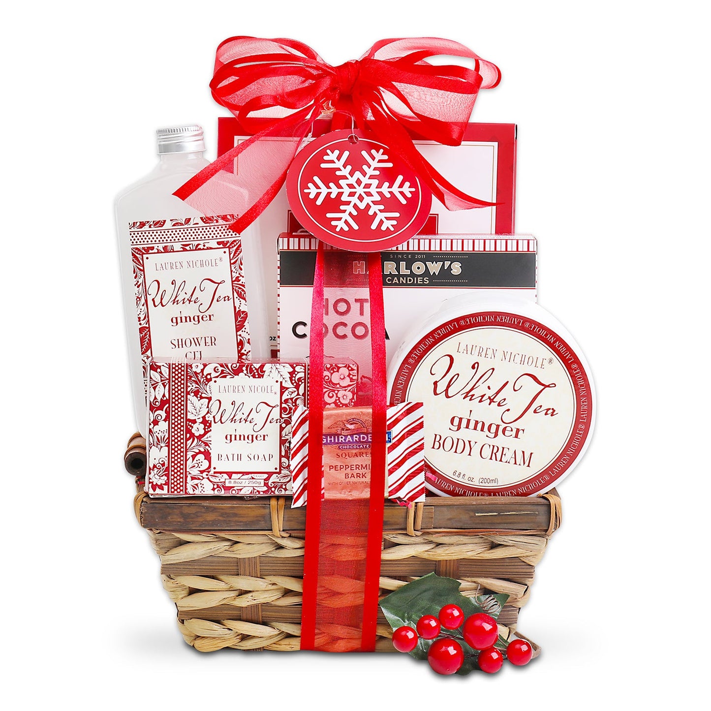 White Tea and Warm Ginger Winter Spa Gift Basket