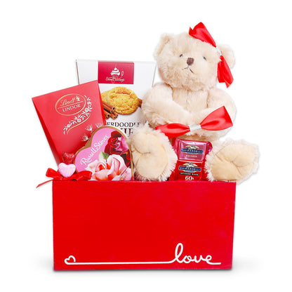Teddy Bear and Treats Valentine's Day Crate